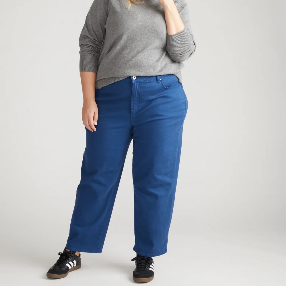 NWT Universal Standard Etta High Rise Straight Leg Jeans Size 16 French Blue